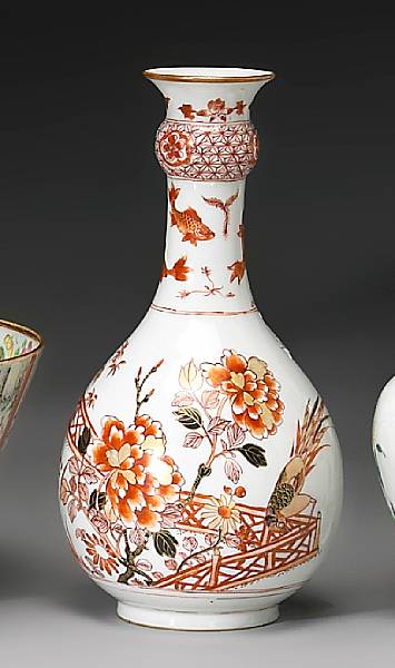 Appraisal: A 'Chinese Imari' porcelain bottle vase th Century Painted in