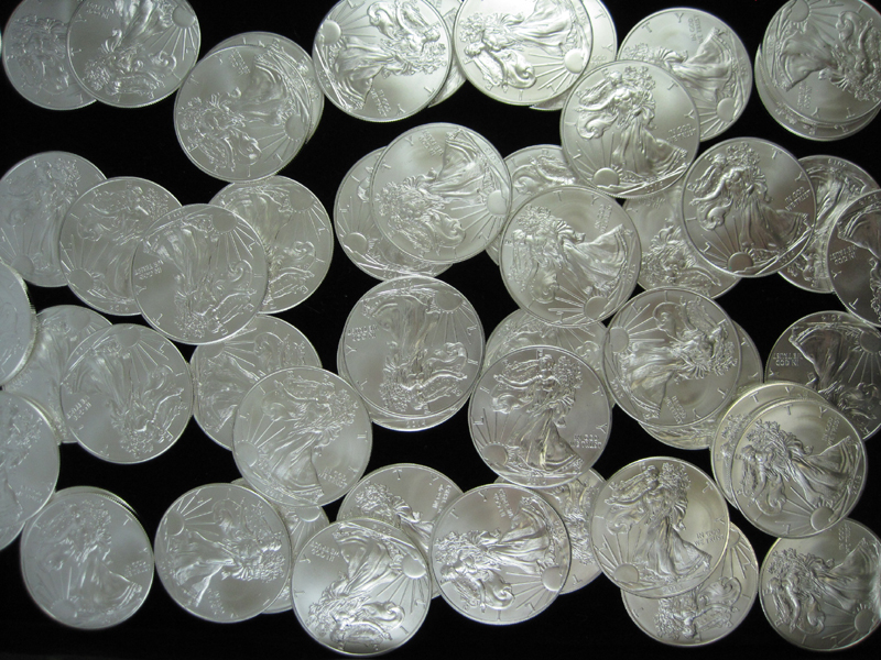 Appraisal: A COLLECTION OF SIXTY U S AMERICAN EAGLE SILVER BULLION