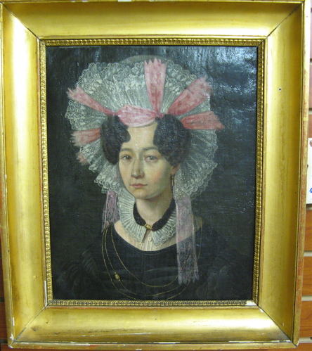 Appraisal: ATTRIBUTED TO TH CENTURY GERMAN SCHOOL oil on canvas Portrait