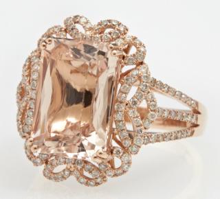 Appraisal: Lady's K Rose Gold Dinner Ring with a cara Lady's