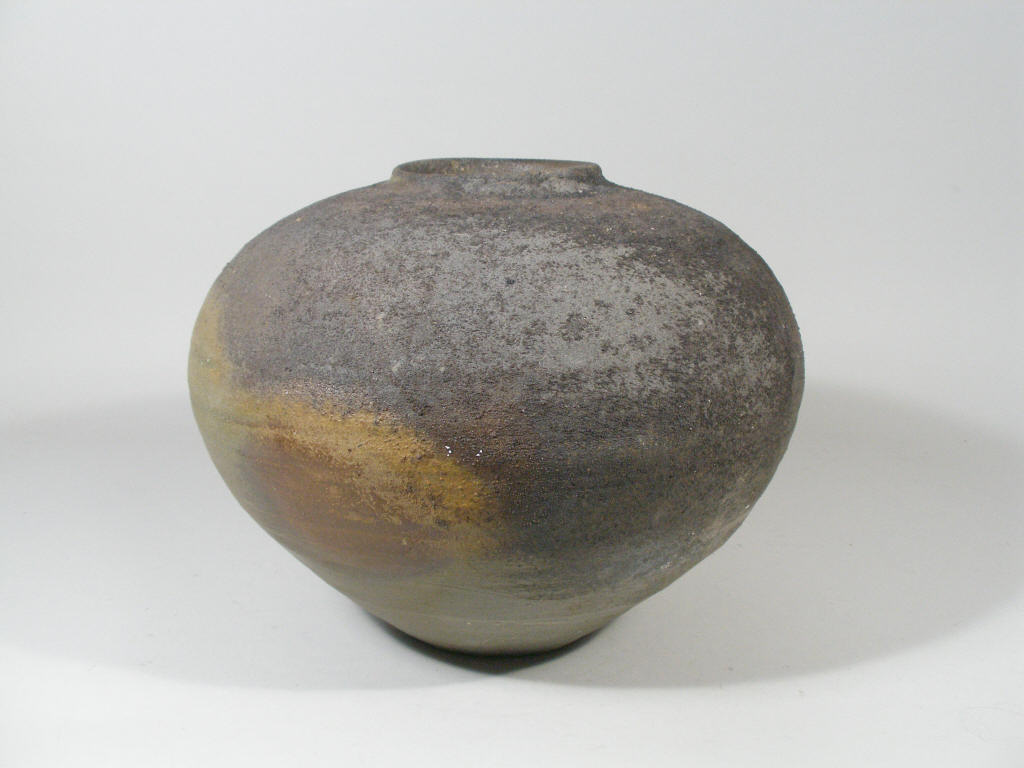 Appraisal: Contemporary Pottery Jar Jeff Shapiro Accord NY w natural ash