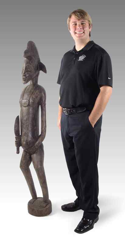 Appraisal: CARVED AFRICAN SENUFO STANDING FIGURE LBS '' x '' x