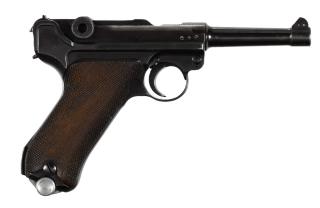 Appraisal: P- German Luger pistol mm inscribed S and dated with