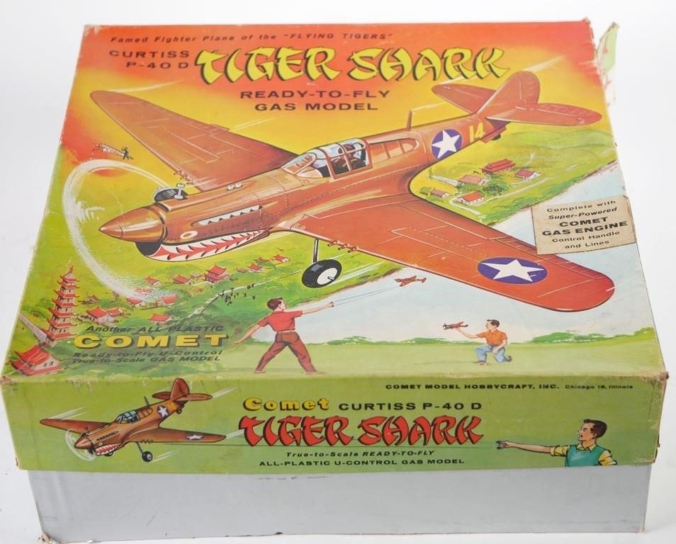 Appraisal: VINTAGE COMET TIGER SHARK TOY AIRPLANEComet Model Curtiss P- D