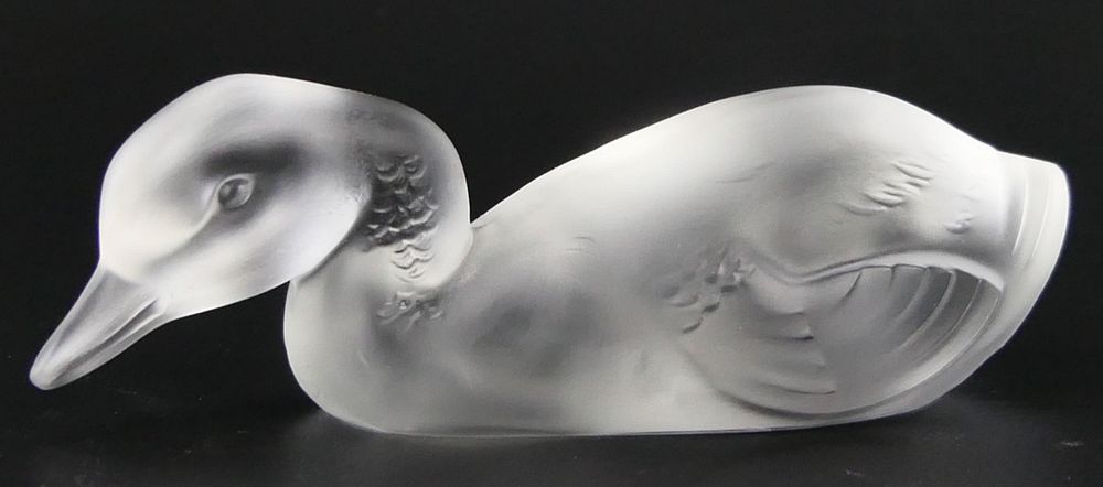 Appraisal: BACCARAT FRANCE CRYSTAL DUCK SCULPTURE BACCARAT FRANCE CRYSTAL DUCK SCULPTURE