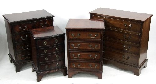 Appraisal: Four th Century mahogany chests of drawers cm wide and