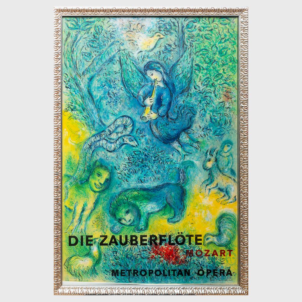 Appraisal: Marc Chagall - Die Zauberflote Lithographic poster on paper unsigned