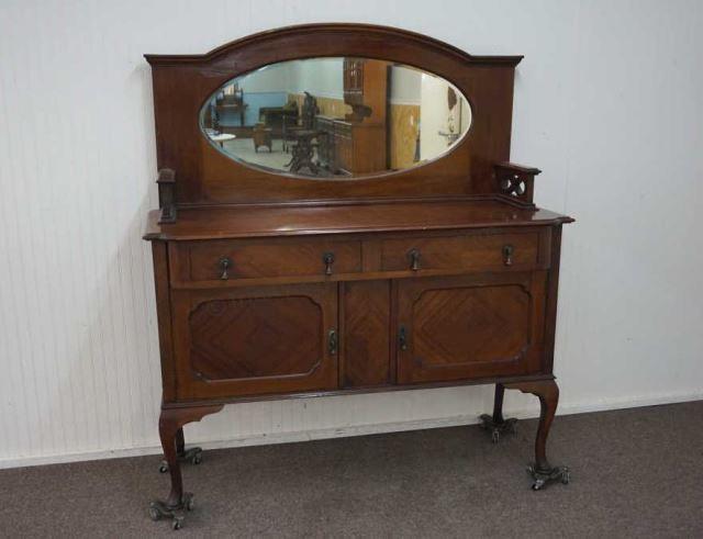 Appraisal: Mahogany Sideboard Buffet with Mirror ca 's Very nice vintage