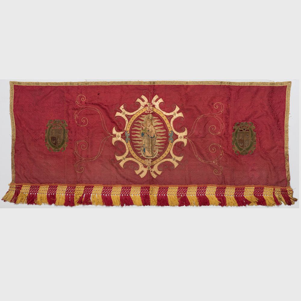 Appraisal: Venetian Silk Altar Cloth x in Property from the Estate