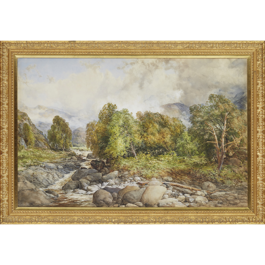 Appraisal: JAMES FERRIER SCOTTISH FL - HIGHLAND BURN NEAR FILLANS signed