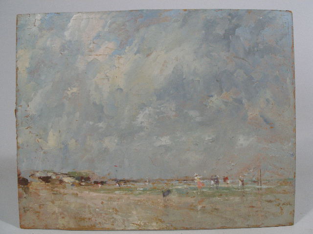 Appraisal: Charles Horwood British - Beach Scene oil on board unsigned