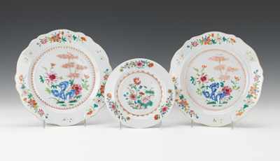 Appraisal: Three Chinese Export Plates ca - Three Famille polychrome Chinese