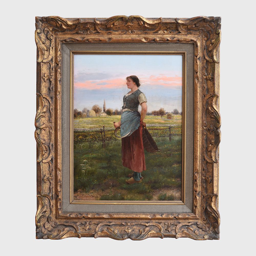 Appraisal: Attributed to Charles Sprague Pearce - Woman in the Fields