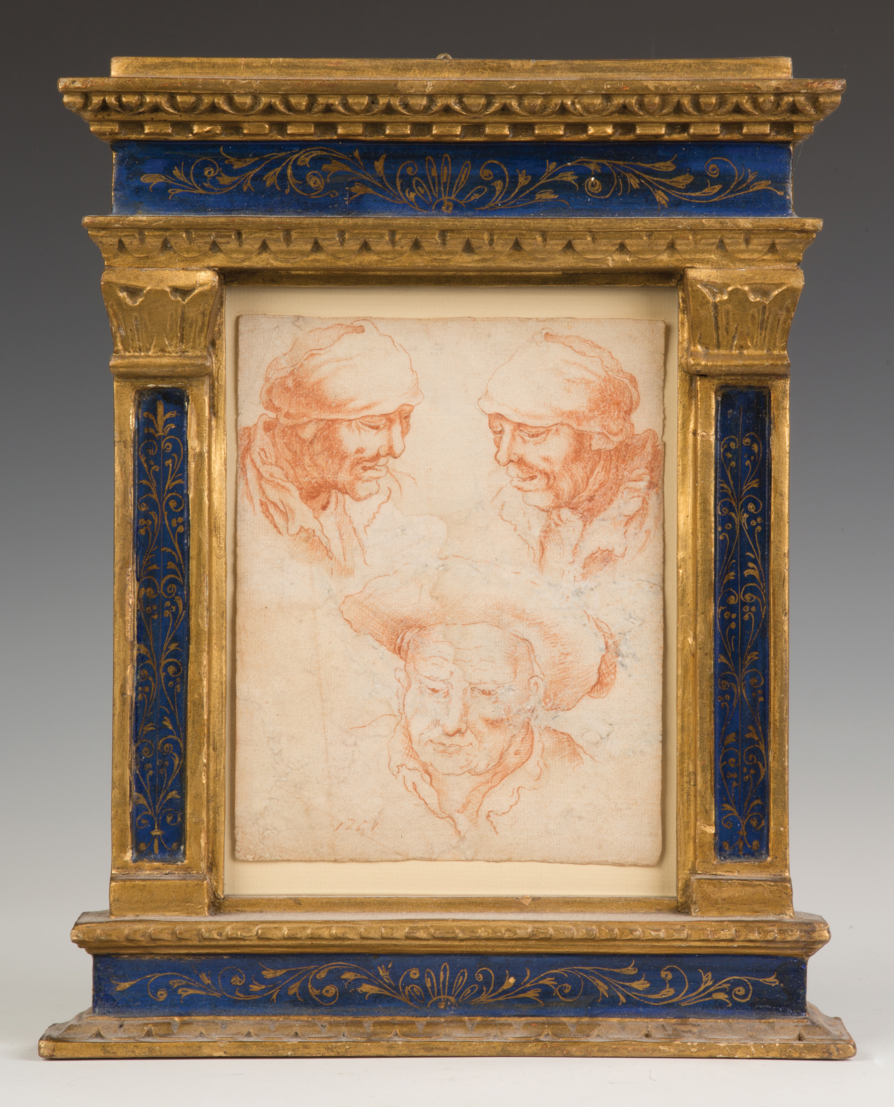 Appraisal: Old Masters Red Chalk Study of Heads Dated lower left