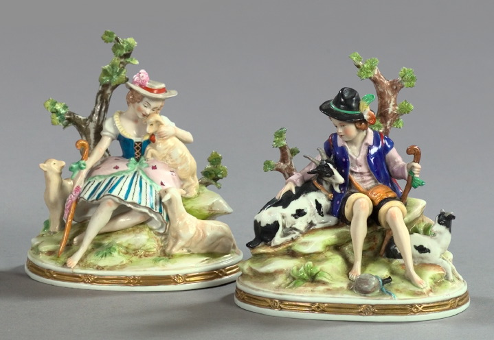 Appraisal: Attractive Pair of Scheibe-Alsbach Porcelain Groups first quarter th century