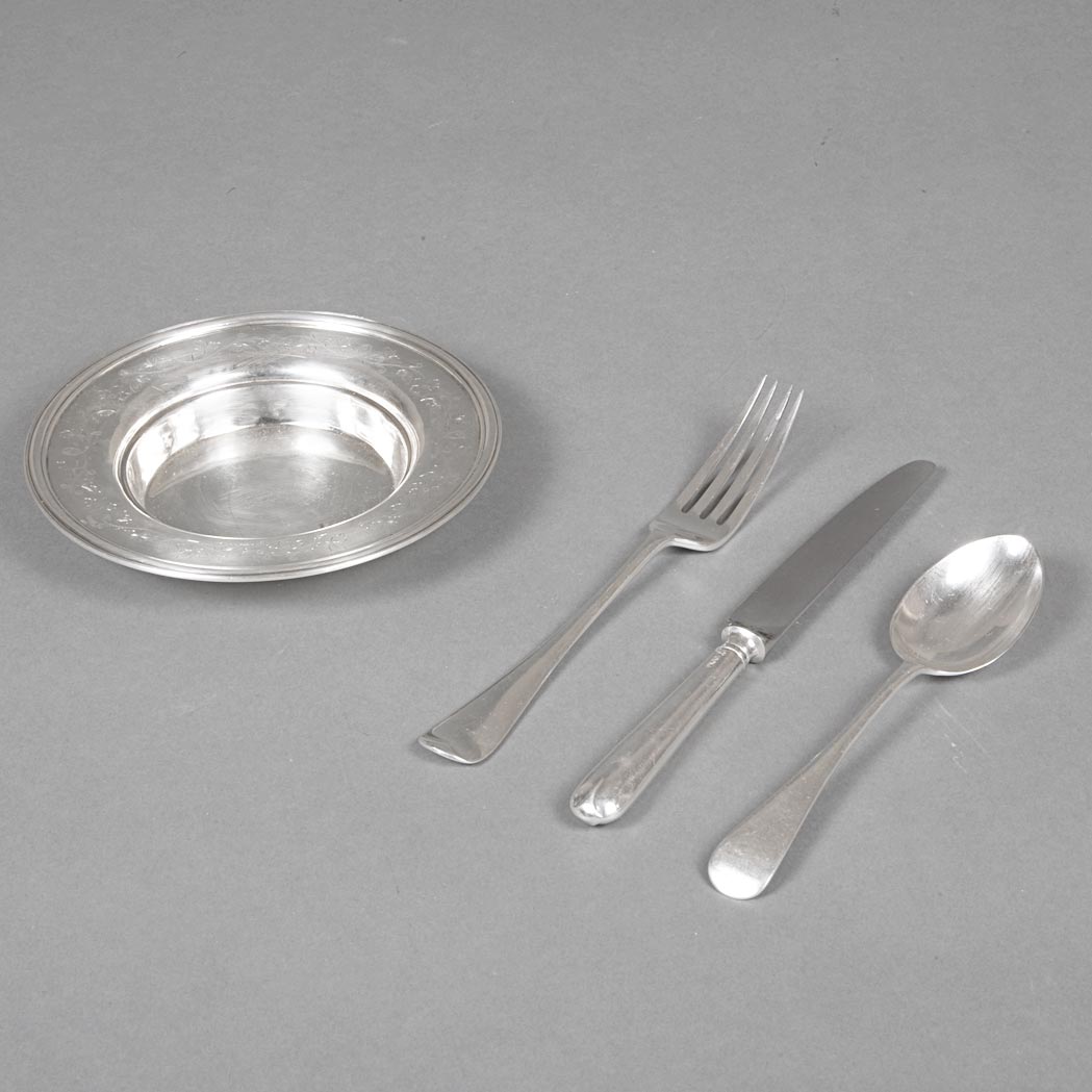 Appraisal: Assembled English Silver Flatware Service Various makers th th century