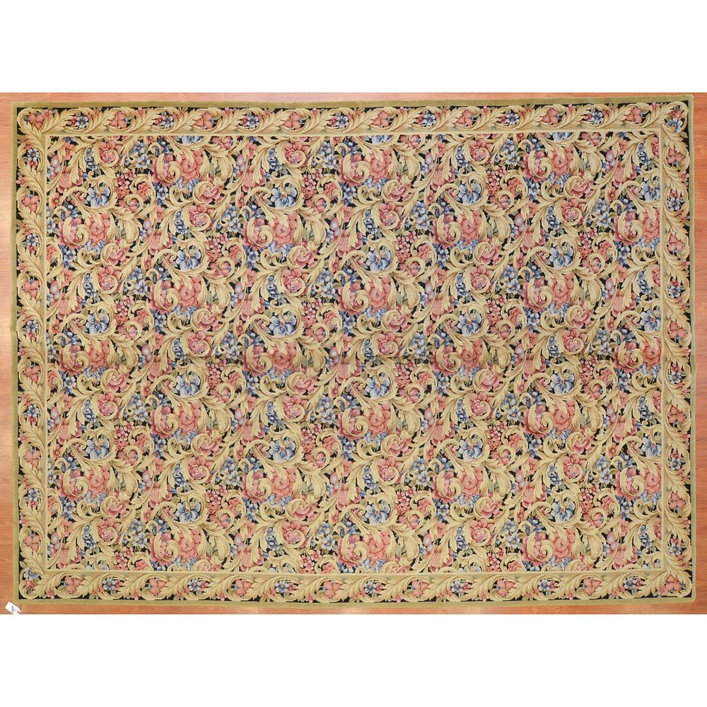 Appraisal: Savonnerie Rug India x Modern hand-knotted wool pile on cotton