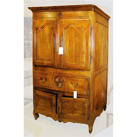 Appraisal: Provincial Louis XV Style Walnut Armoire Estimate -