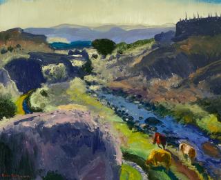 Appraisal: George Bellows oil on canvas x inches signed lower left