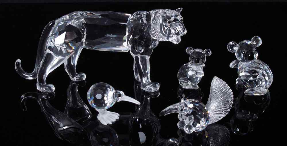 Appraisal: SWAROVSKI CRYSTAL ENDANGERED SPECIES FIGURINES KIWI Michael Stamey -Dec KOALA