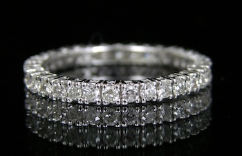 Appraisal: A Ladies' Diamond Eternity Ring k white gold eternity band