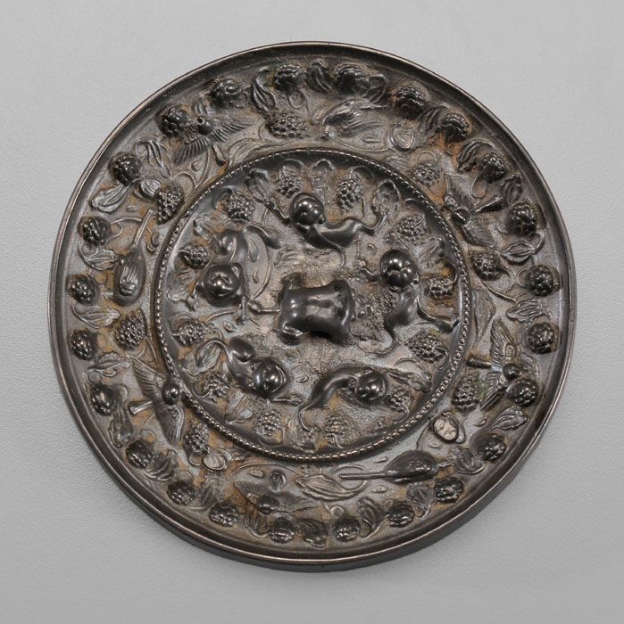 Appraisal: Silvery Bronze Mirror Chinese Tang Dynasty AD - lion and