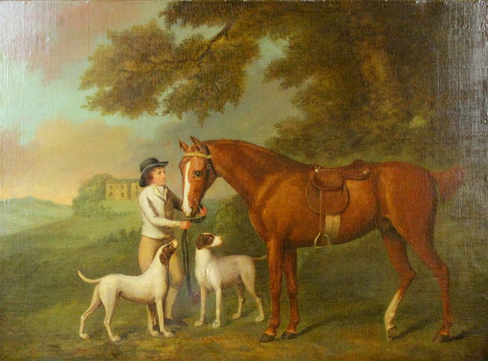 Appraisal: STYLE OF FRANCIS WHEATLEY BRITISH - GROOM AND HORSE WITH