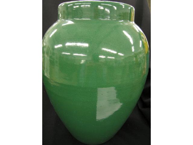 Appraisal: Ohio Art Pottery Floor Vase green glaze tall excellent condition