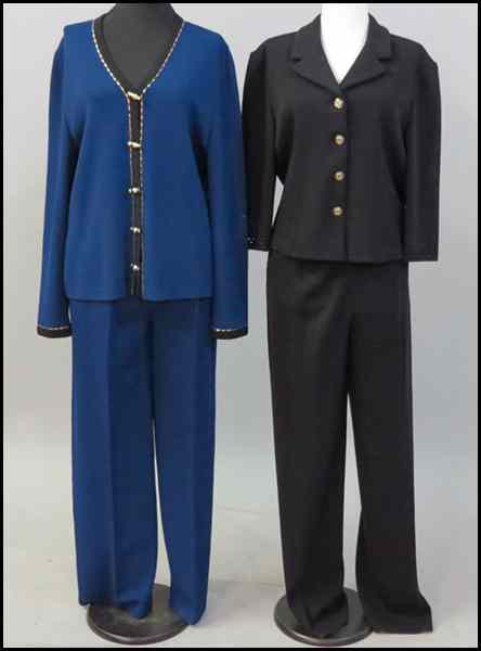 Appraisal: TWO ST JOHN KNIT PANT SUITS Sizes - Condition Overall