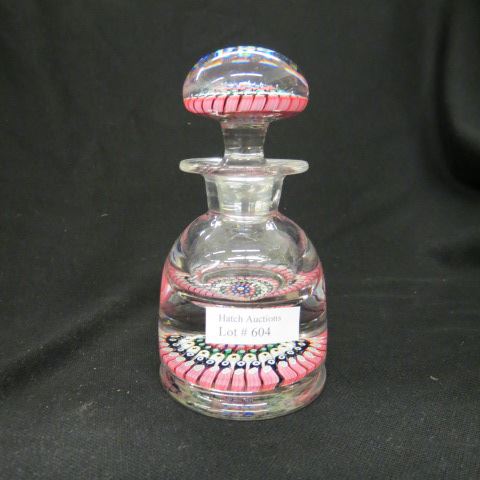 Appraisal: Early Paperweight Glass Perfume Bottle millefiori cane work in base