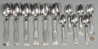 Appraisal: Miller Paducah KY Coin Silver Spoons Paducah Kentucky coin silver