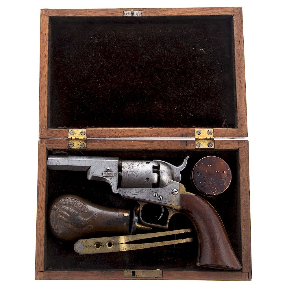 Appraisal: Colt Baby Dragoon Percussion Revolver Cylinder has cowboy chasing Indians