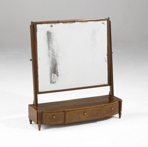 Appraisal: ENGLISH GEORGE III DRESSING MIRROR Mahogany with drawer in base