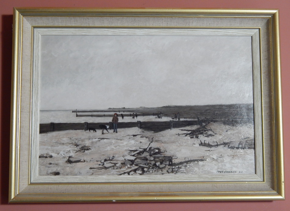 Appraisal: Peter Brannan - Coastal view oil on board signed and