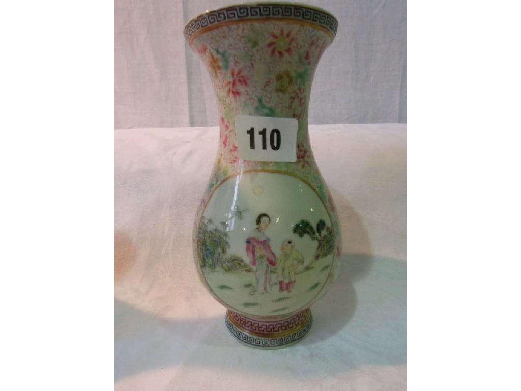 Appraisal: A th century Chinese vase of baluster shaped form with