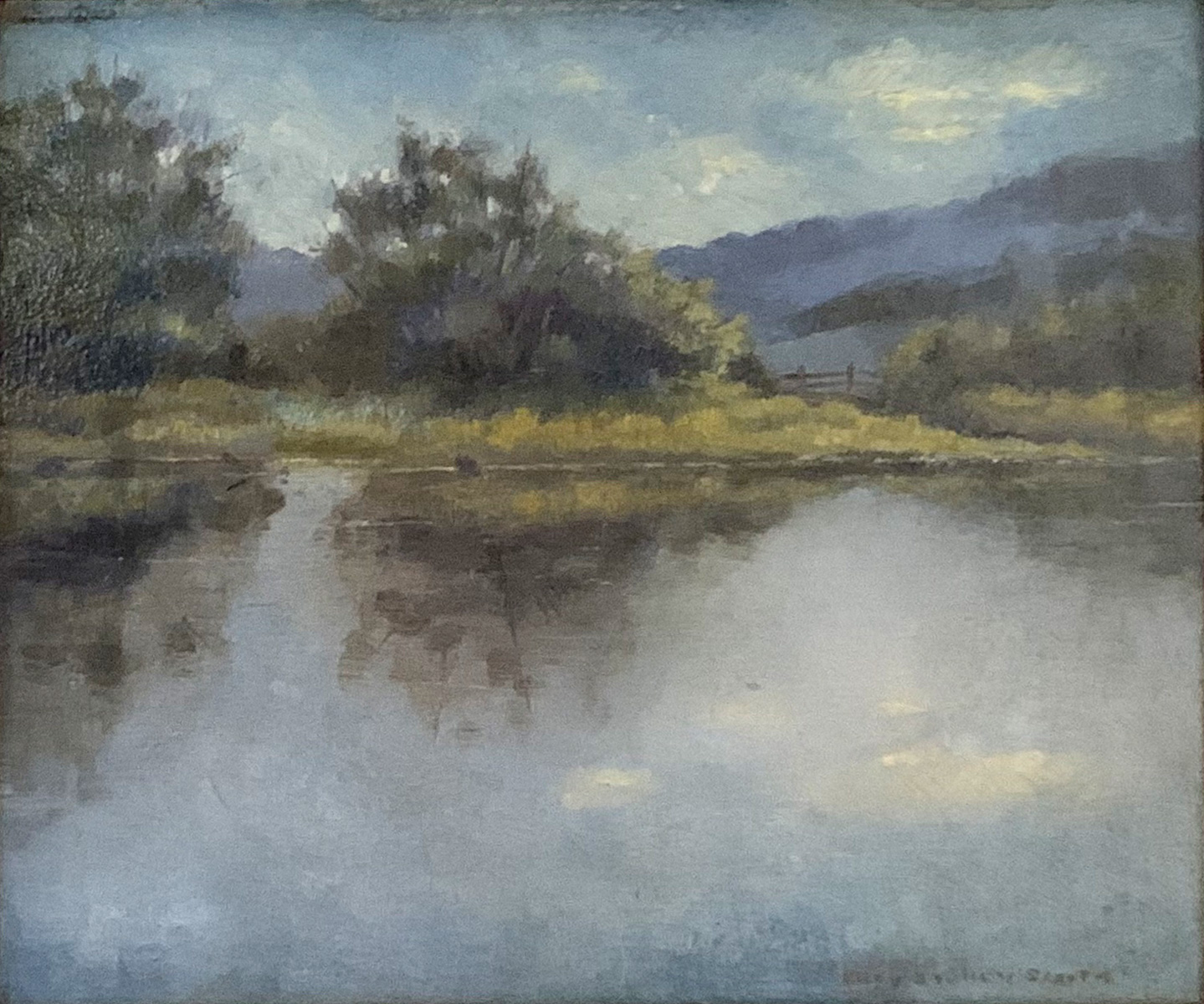 Appraisal: SMITH Fred Sydney American th Century Country Pond Oil Board