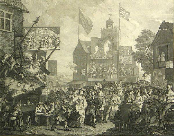 Appraisal: William Hogarth British - Southwark Fair P Etching and engraving