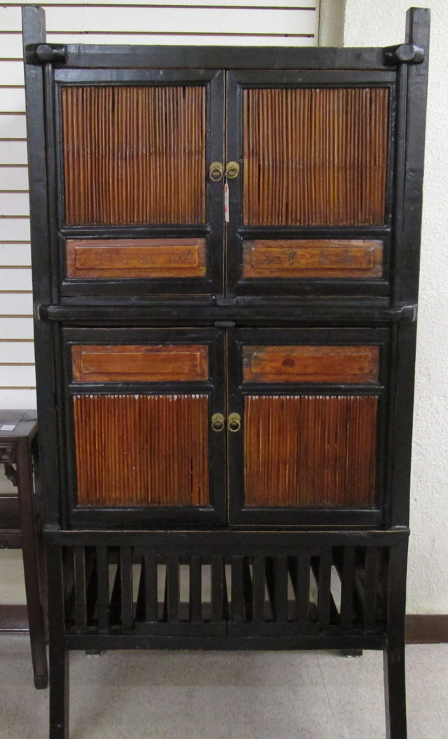 Appraisal: MING-STYLE FOUR-DOOR STORAGE CABINET Chinese th century having upper and