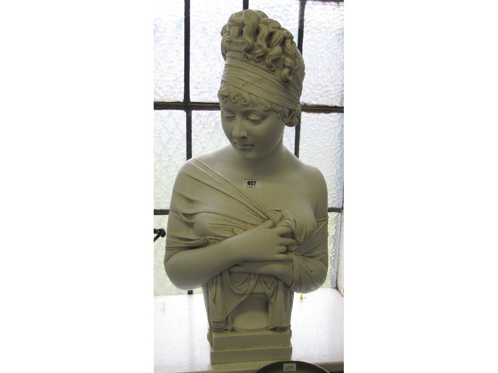 Appraisal: Reproduction bust of Madame Recaimer after Houden