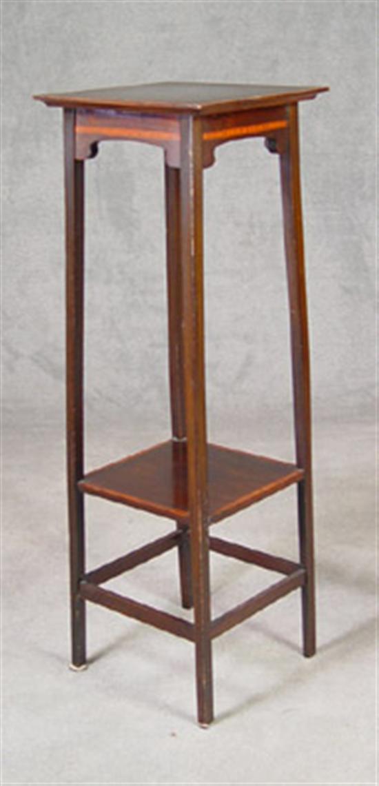 Appraisal: Mahogany Fern Stand th Century Inlaid and crossbanded top inlaid