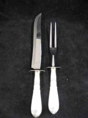 Appraisal: Sterling Silver Carving Set '' knife '' fork