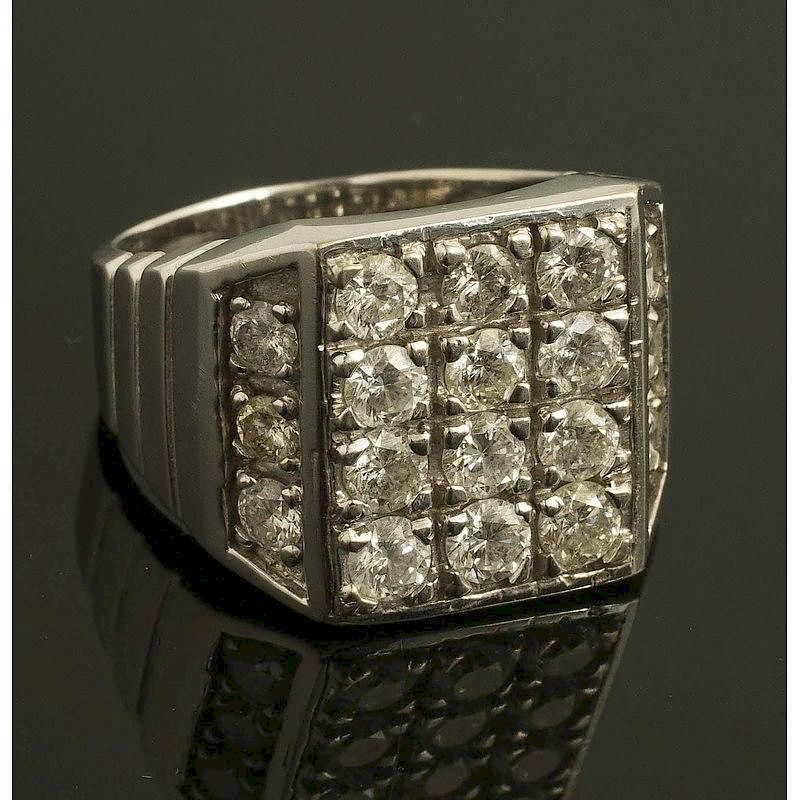 Appraisal: Diamond Ring k white gold ring containing ct TW diamonds