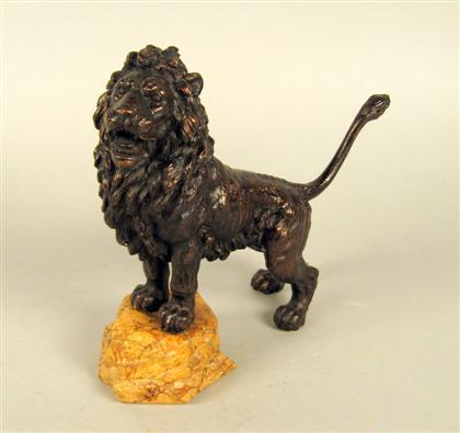 Appraisal: Continental bronze figure of a lion late th early th