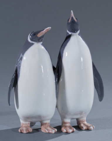 Appraisal: Royal Copenhagen Double Penguin Figurine Marked on bottom H x