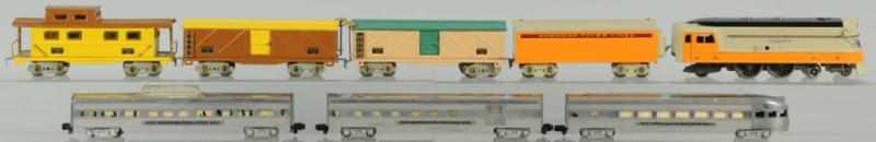 Appraisal: American Flyer O-Gauge Hiawatha Train Set American Pre-war Includes Hiawatha