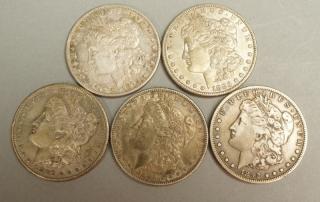 Appraisal: Morgan Silver Dollars Morgan Silver Dollars Coins -- Dimensions ---