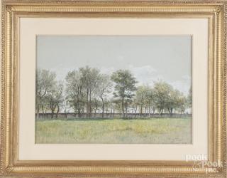 Appraisal: William Stanley Haseltine American - watercolor and gouache landscape titled