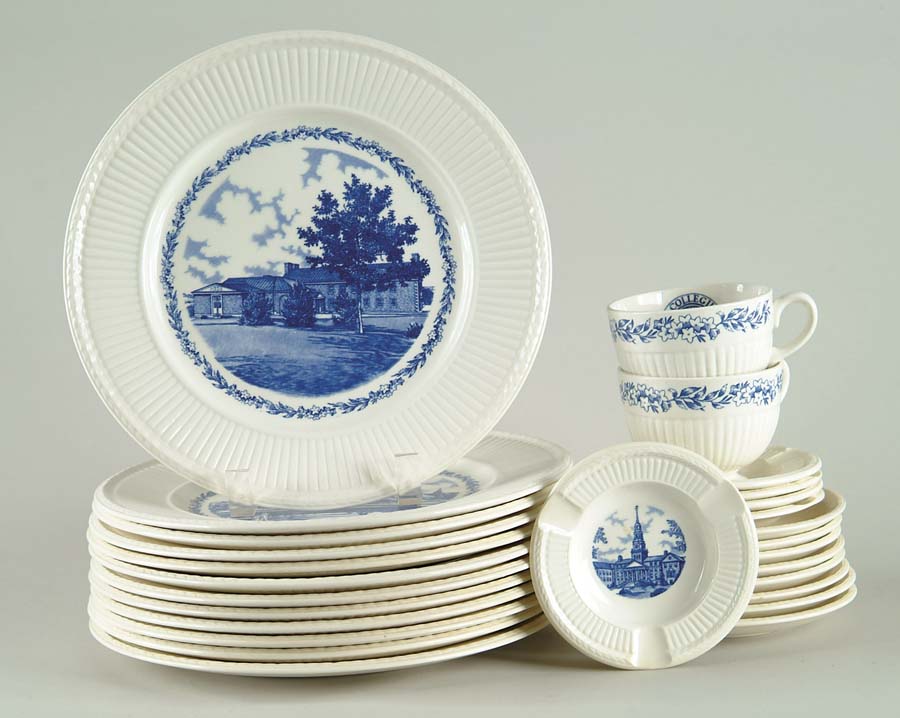 Appraisal: -PIECE BLUE AND WHITE WEDGWOOD COLBY COLLEGE LUNCHEON SERVICE First