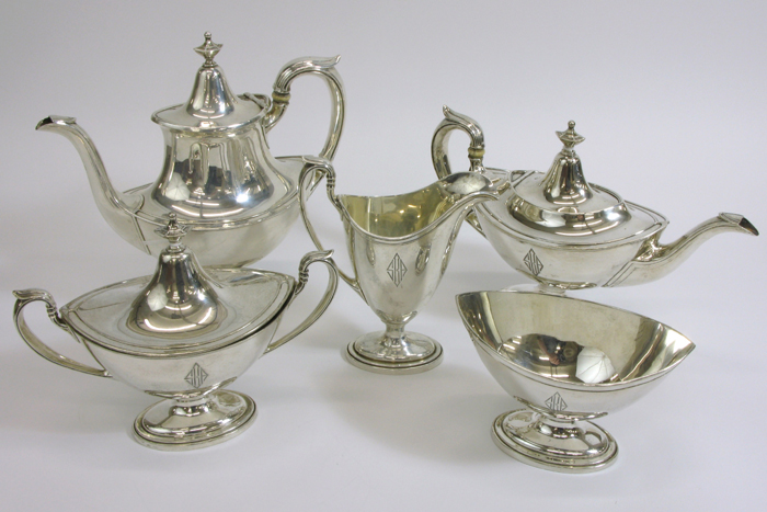 Appraisal: GORHAM STERLING SILVER TEA AND COFFEE SERVICE pieces in the