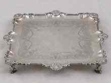 Appraisal: A fine square silver salver by Carrington Co with a